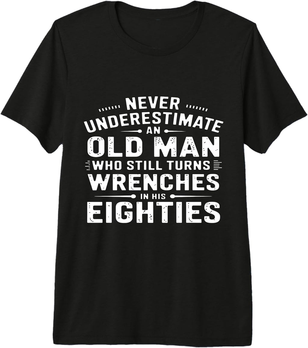 Old Mechanic Eighty Year Old Man Wrenches
