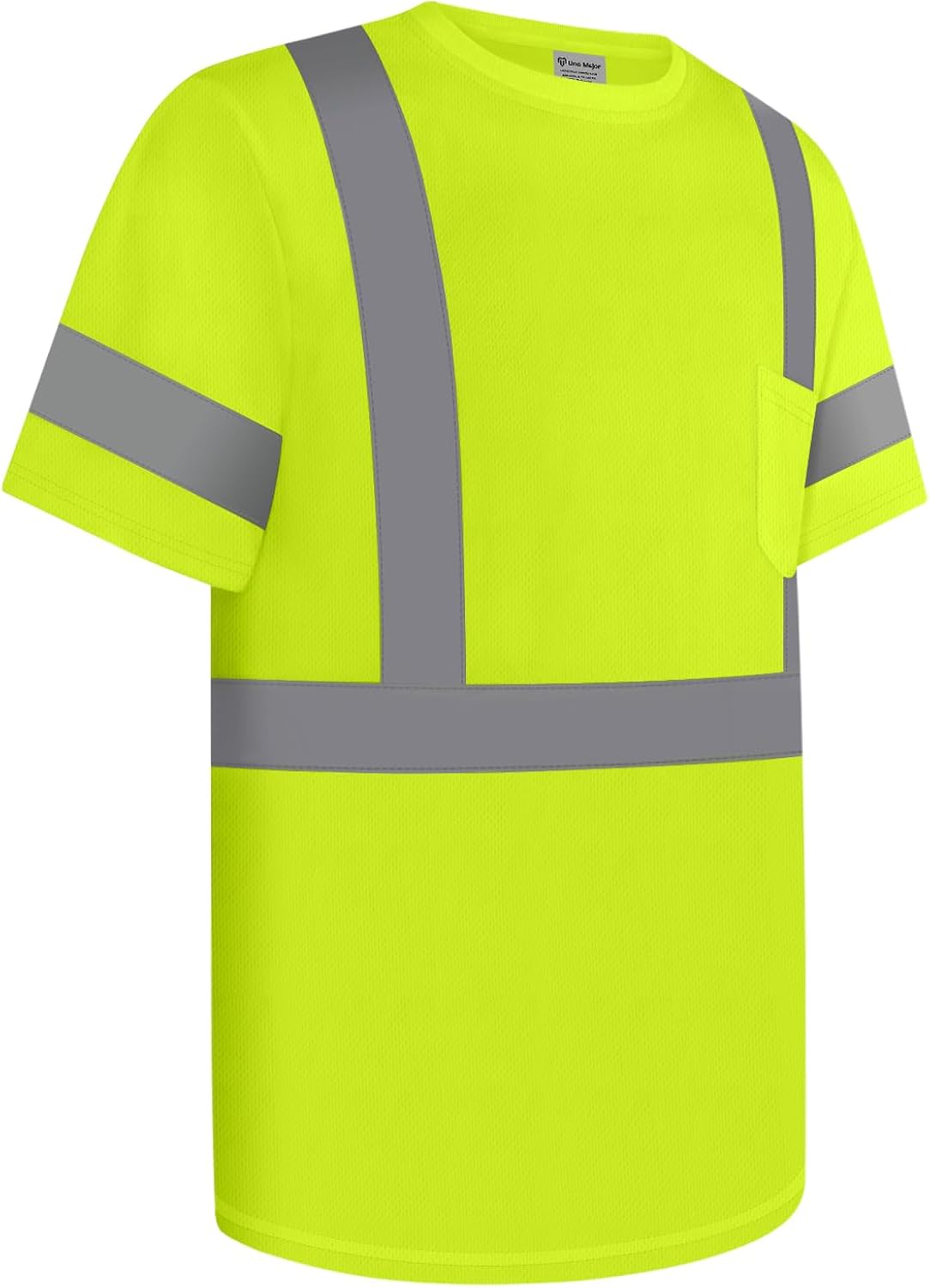 Work Shirts for Men ConstrUCRtion Class 3 High Visibility Shirts, Hi Vis Reflective Safety T-Shirts for Men Women, Short Sleeve Work Shirts, Durable to Use, UCR-Yellow XL
