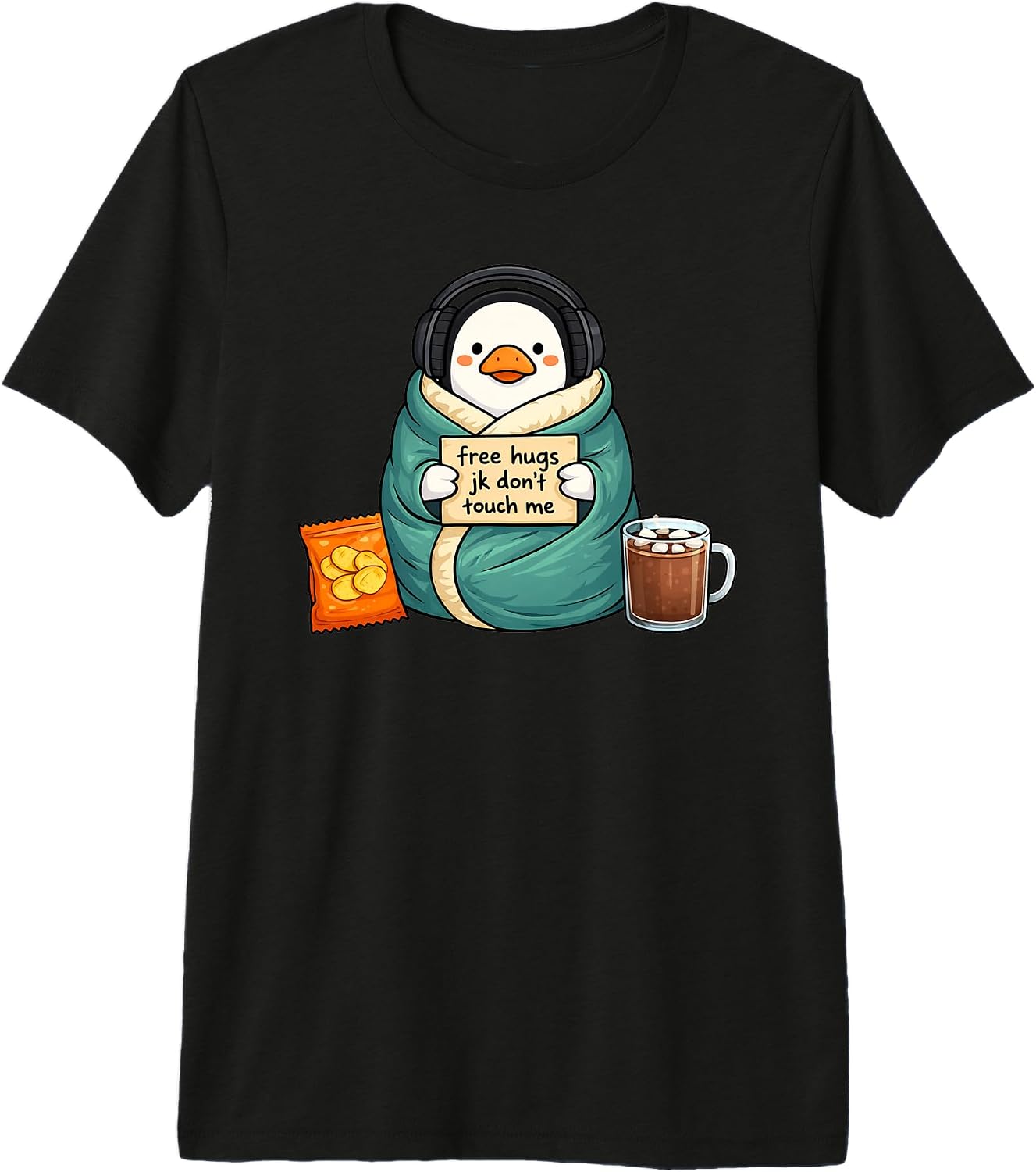 Cute Goose Funny Cottagecore Humor Tee