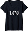 Womens Lambo-Made Funny Rap Saying Graphic Gift V-Neck T-Shirt
