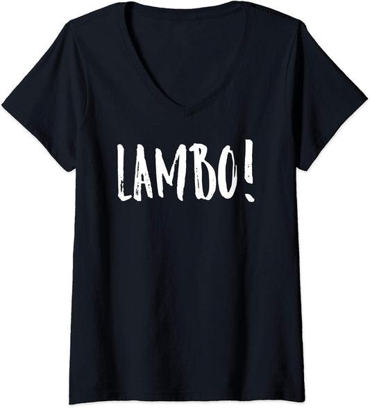 Womens Lambo-Made Funny Rap Saying Graphic Gift V-Neck T-Shirt