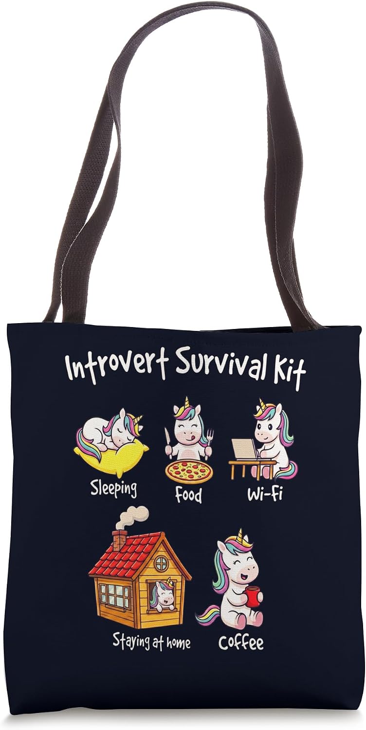 Introvert Survival Kit Unicorn Shirt