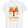 Cute Fox Costume Fox Birthday Shirt Girl