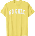 Retro Let's GO Gold Team Motivational War Game Spirit Week T-Shirt