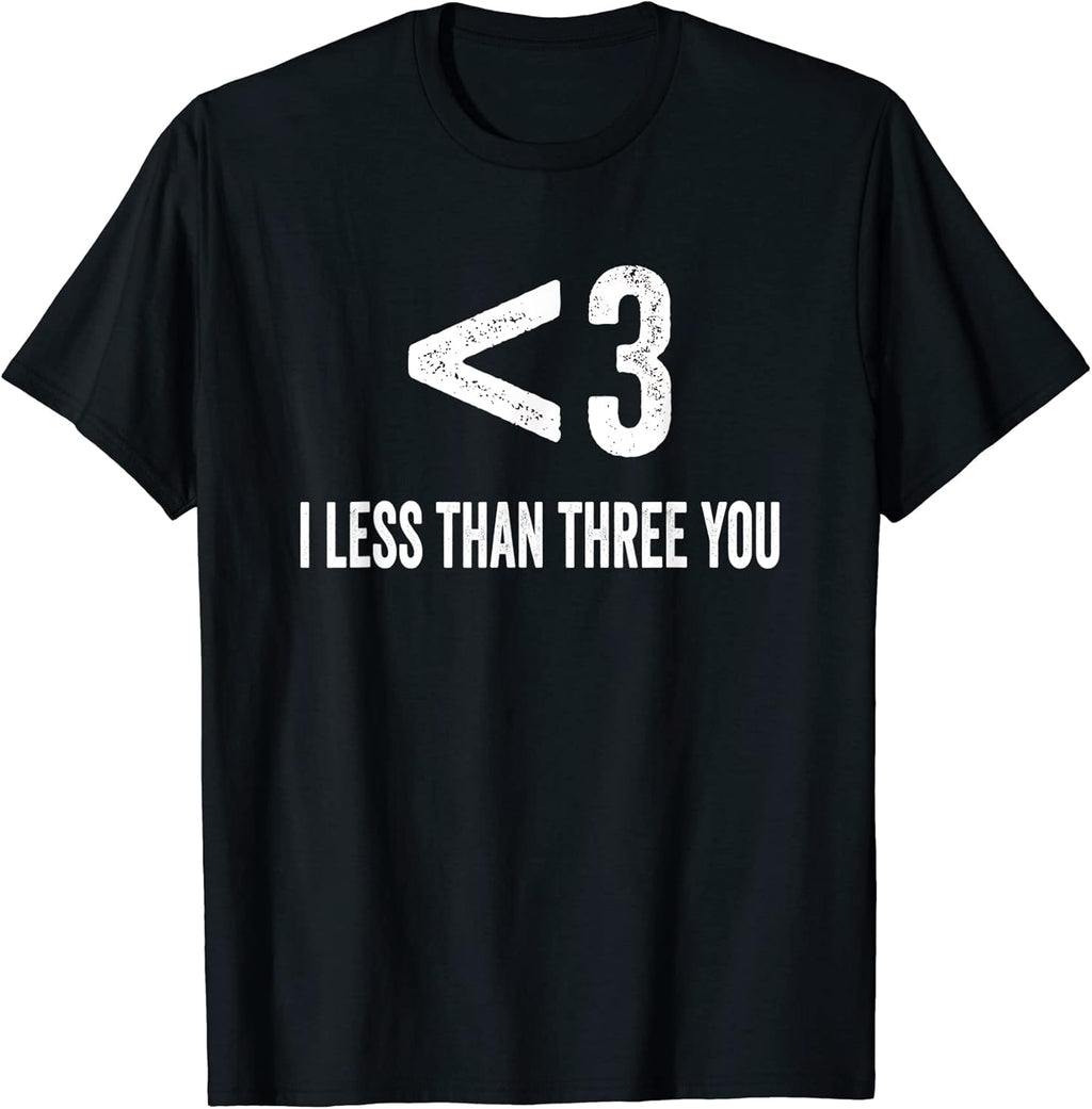 Nerdy Less Than Three You for Men Women Kids