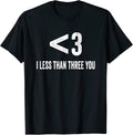 Nerdy Less Than Three You for Men Women Kids