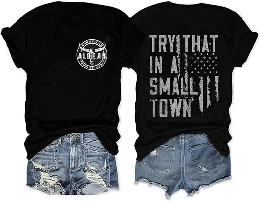 Funny Letter Print Country Music Shirt for Women Concert Shirts Vintage Country Western Casual T-Shirt Tops