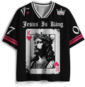 Christian Graphic Tees Oversized T-Shirt Novelty Women Men All-Over Print Mesh Jersey Jesus is King
