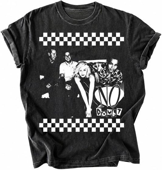 Band Music Unisex Tee, No Doubt Band Shirt, Unisex T-Shirt for Rock Fans Black