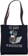 Introvert Gift Cat Owner Laptop & Coffee Shirt