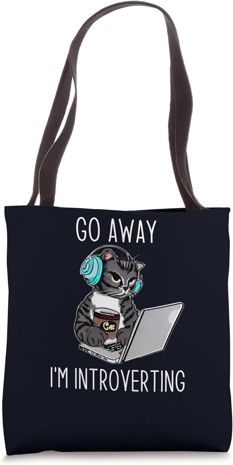 Introvert Gift Cat Owner Laptop & Coffee Shirt