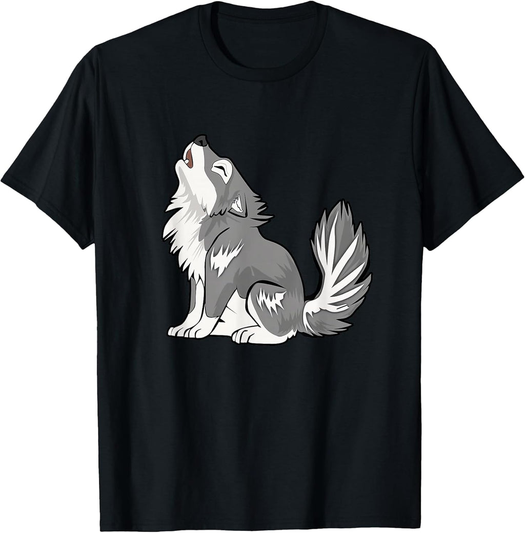 Cute Baby Howling Wolf Cub Sketch Gifts Costume