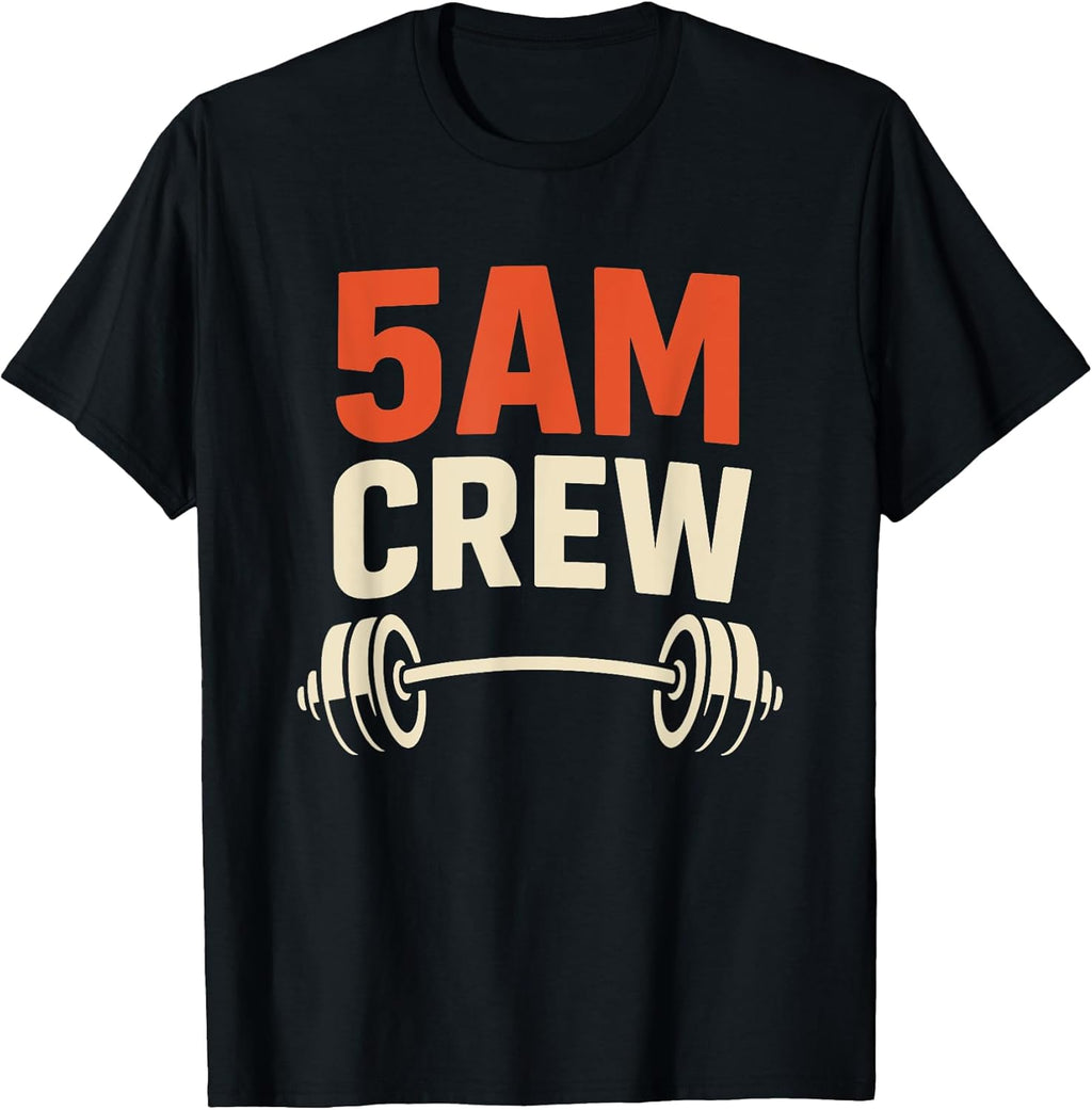 5AM Crew Workout Gym Vintage Motivation Fitness Matching T-Shirt