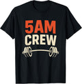 5AM Crew Workout Gym Vintage Motivation Fitness Matching T-Shirt