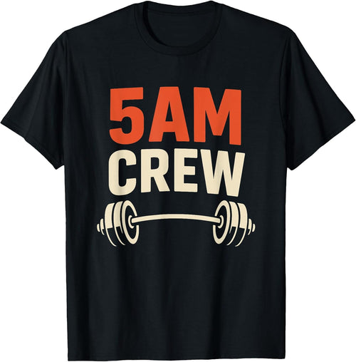 5AM Crew Workout Gym Vintage Motivation Fitness Matching T-Shirt