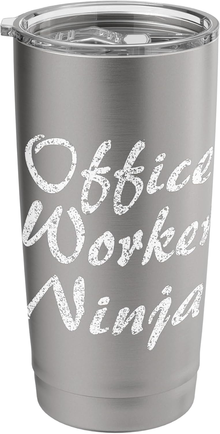 Office Worker Tshirt Job Occupation Funny Work Title Stainless Steel Insulated Tumbler