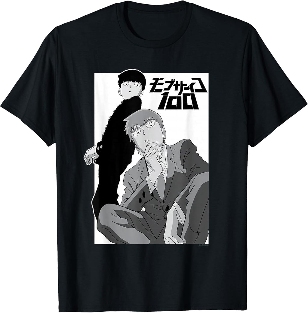 Black and White Shigeo and Arataka Anime T-Shirt