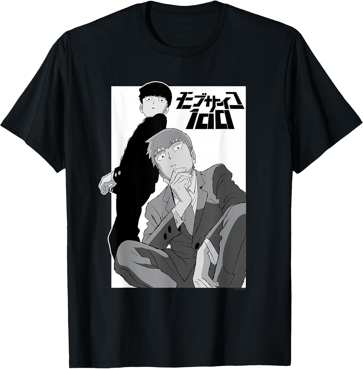 Black and White Shigeo and Arataka Anime T-Shirt