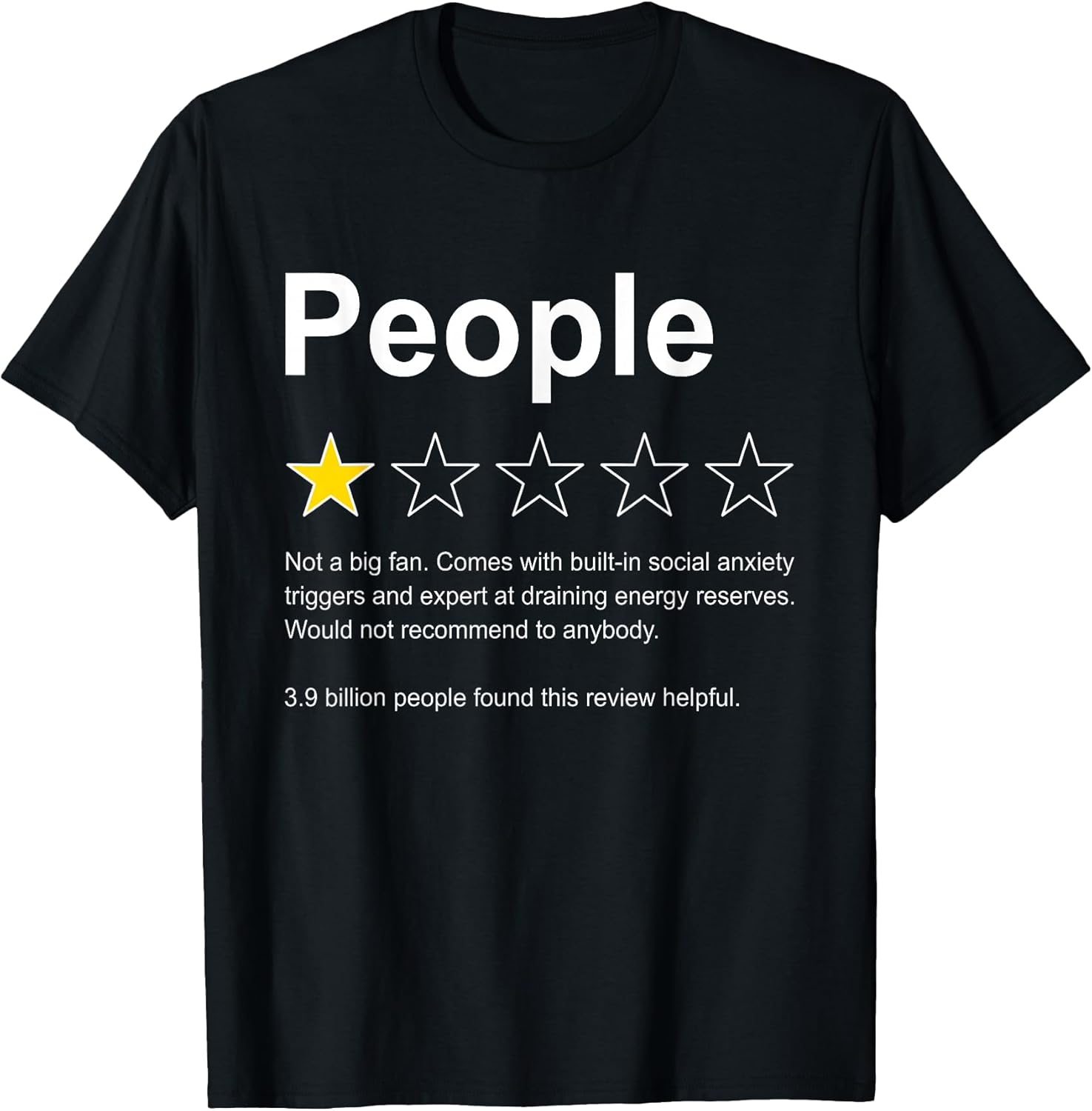 Funny Introverts People One Star Rating Gifts