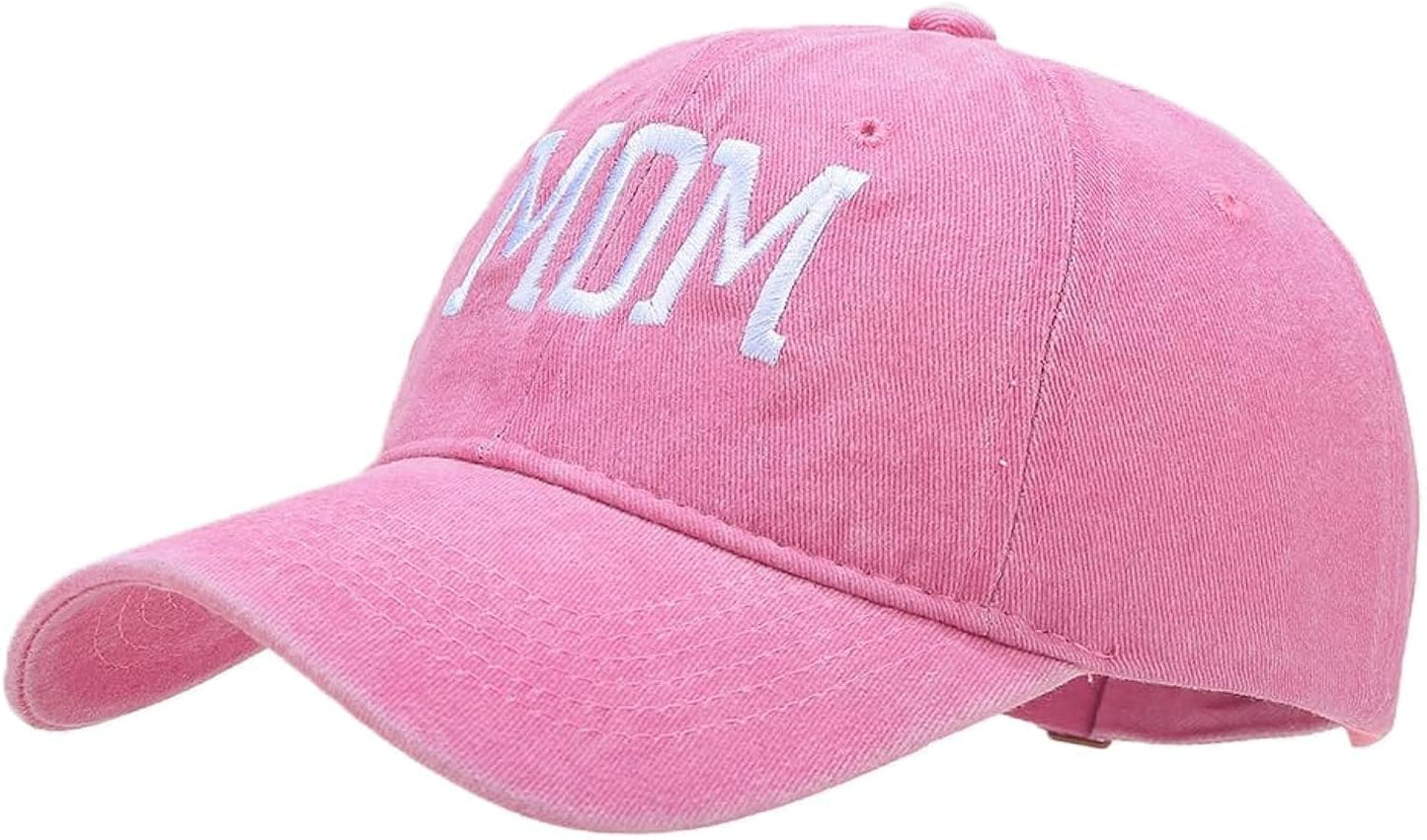 Mom and Dad Hats Fathers Day Mothers Day Embroidered Adjustable Baseball Cap New Parents Gift for Couples