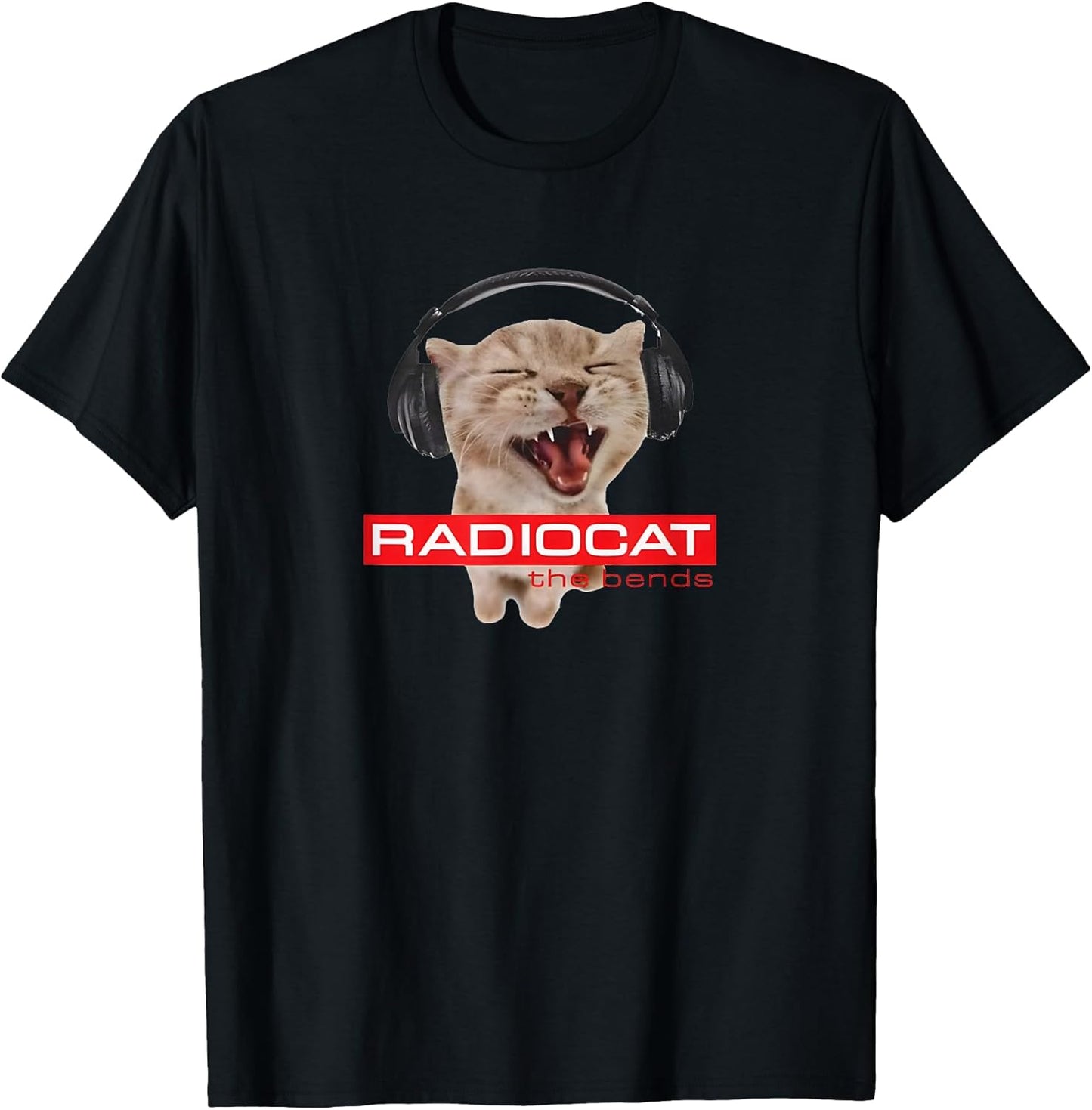 Kitten Headphones Cat Tech House Music Funny Cat Lover T-Shirt