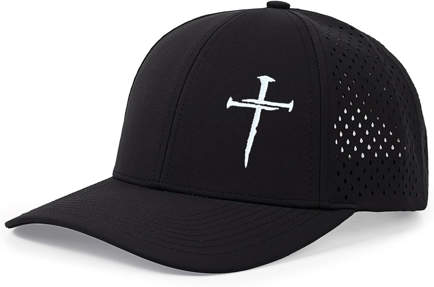 Embroidered Jesus Three Nails Cross-Christian Faith Hats for Men & Women