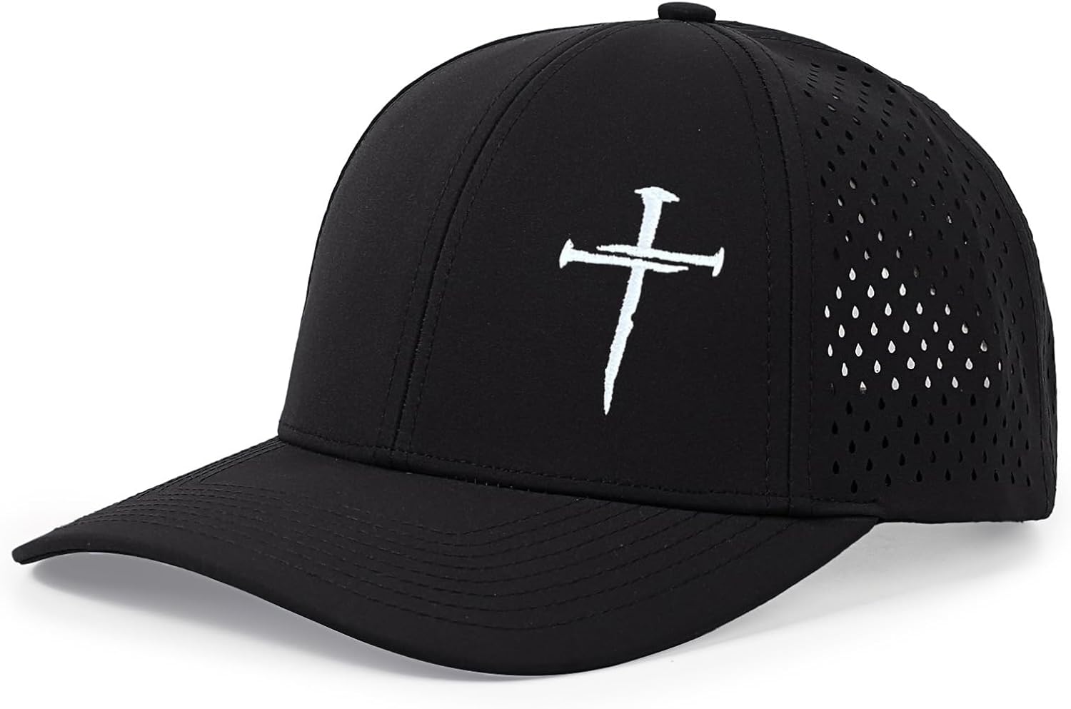 Embroidered Jesus Three Nails Cross-Christian Faith Hats for Men & Women