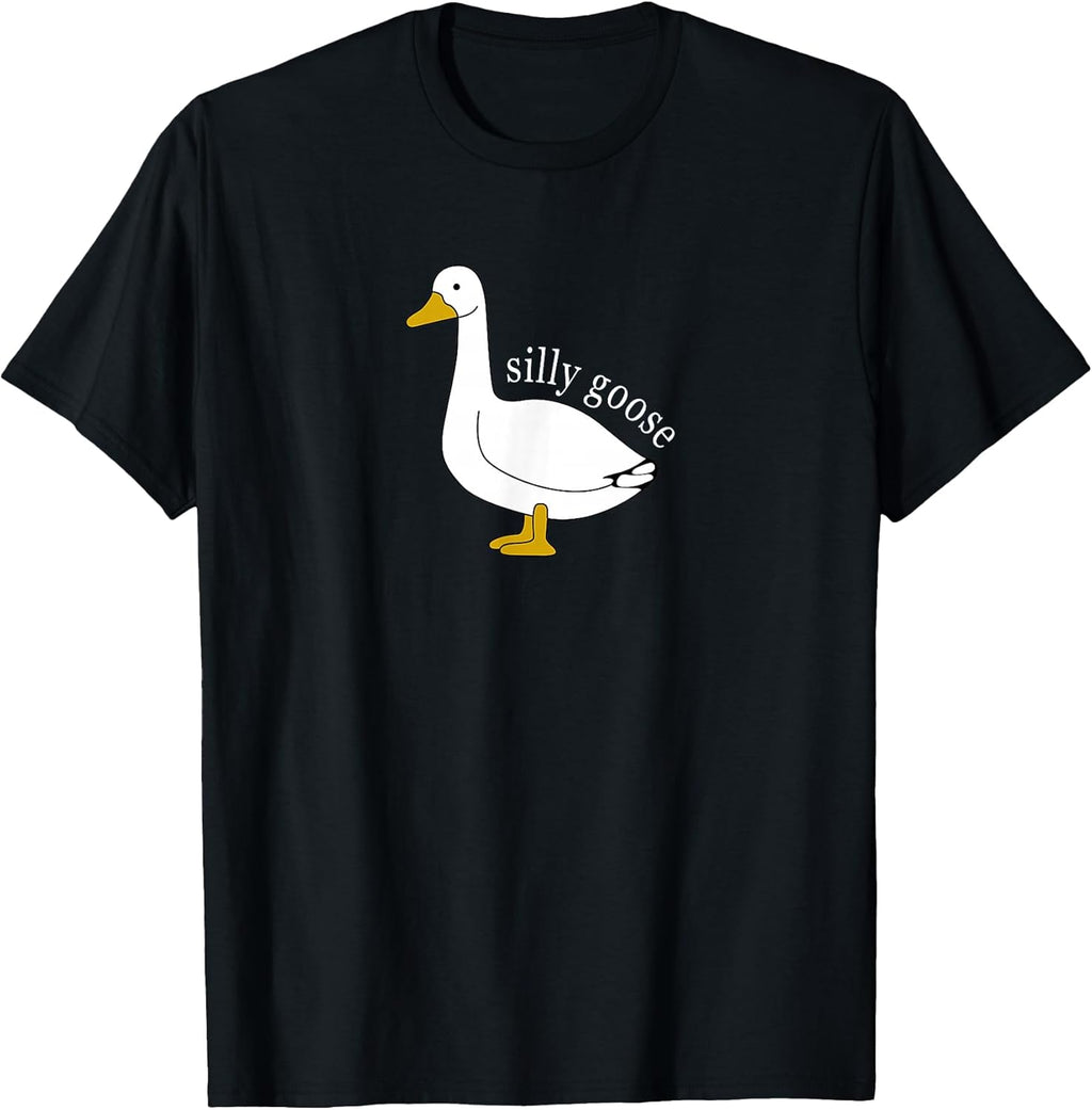 Funny Silly Goose Meme Cute Goose Aesthetic Trendy Clothing T-Shirt