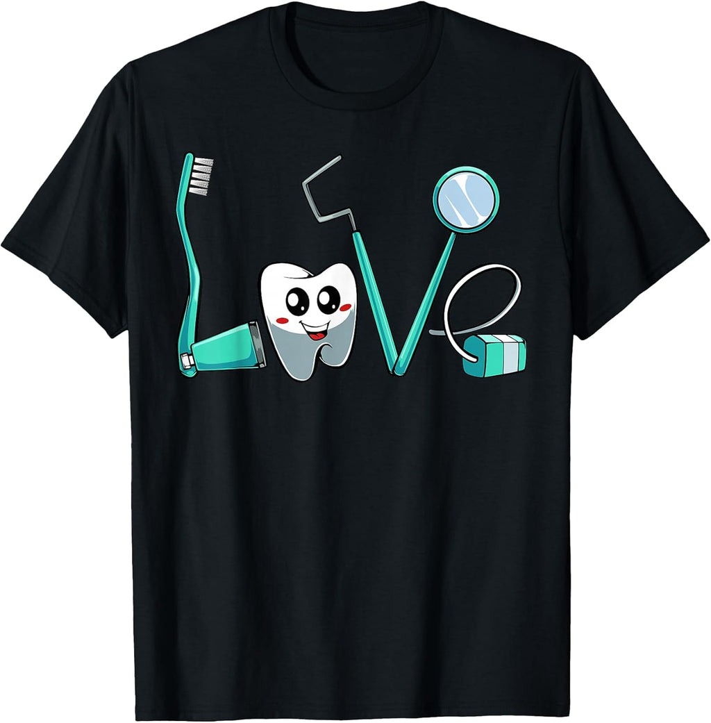 Cute Kawaii Teeth Dentist Dental Hygienist Orthodontics Gift T-Shirt