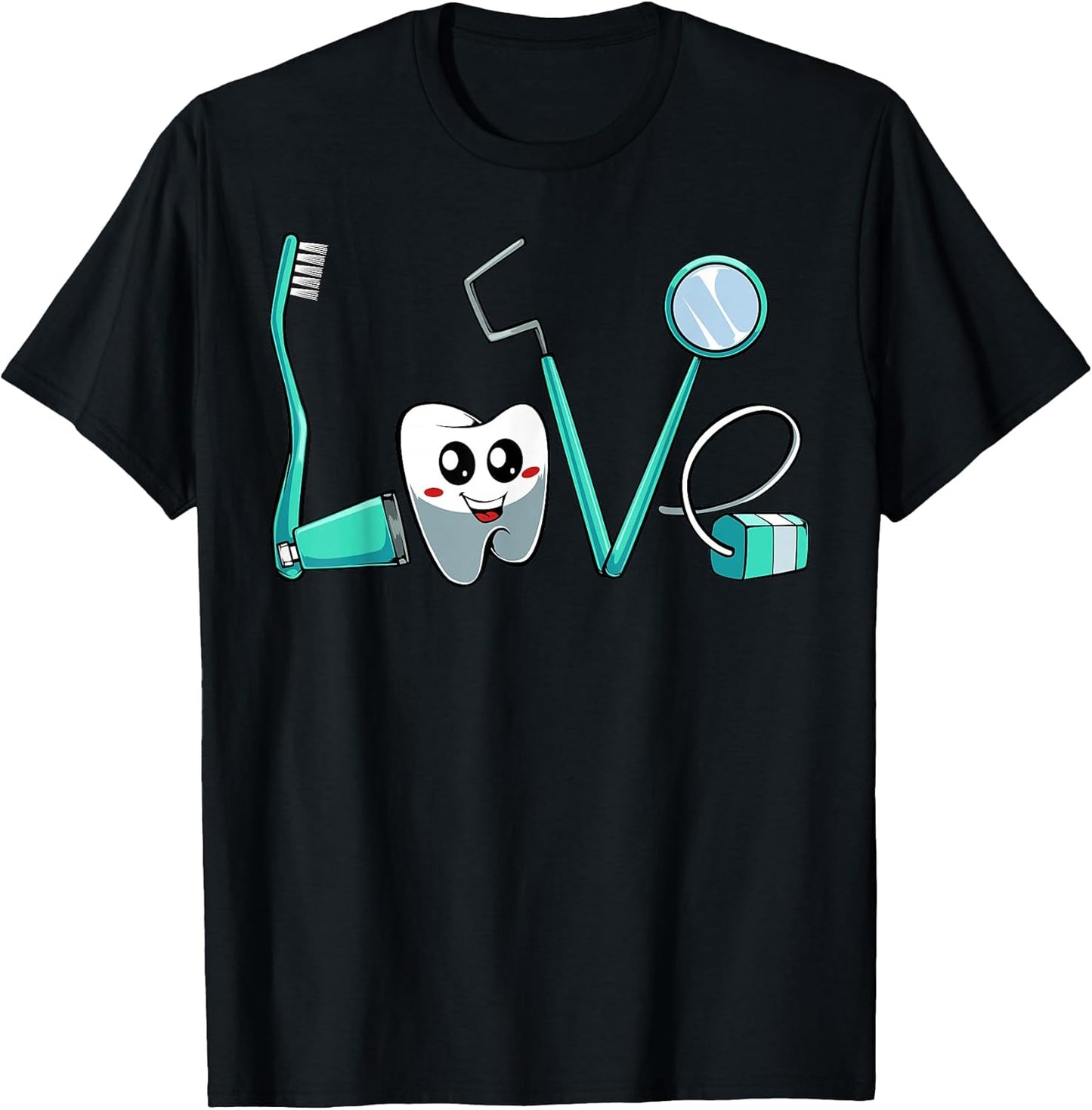 Cute Kawaii Teeth Dentist Dental Hygienist Orthodontics Gift T-Shirt