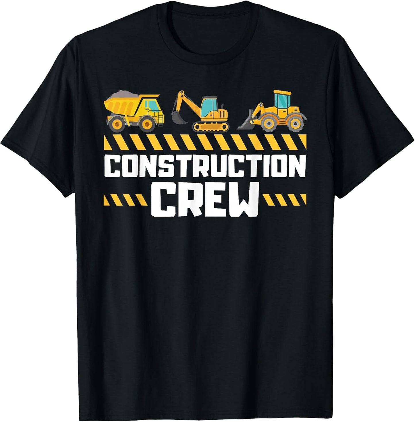Construction Crew Worker Excavator Boys Girls Kids T-Shirt