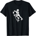 Alien Hockey Player Silhouette Minimalist