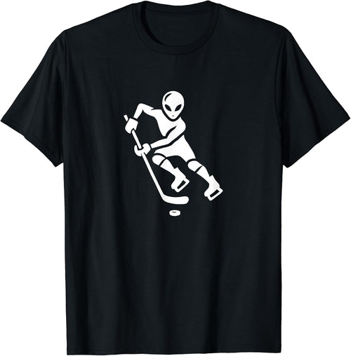 Alien Hockey Player Silhouette Minimalist