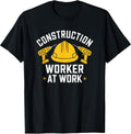 Construction Crew Contractor, Construction Worker At Work T-Shirt