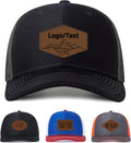 Custom Leather Patch Trucker Hat for Men & Women Personalized Baseball Caps Text & Logo Adjustable Custom Hats