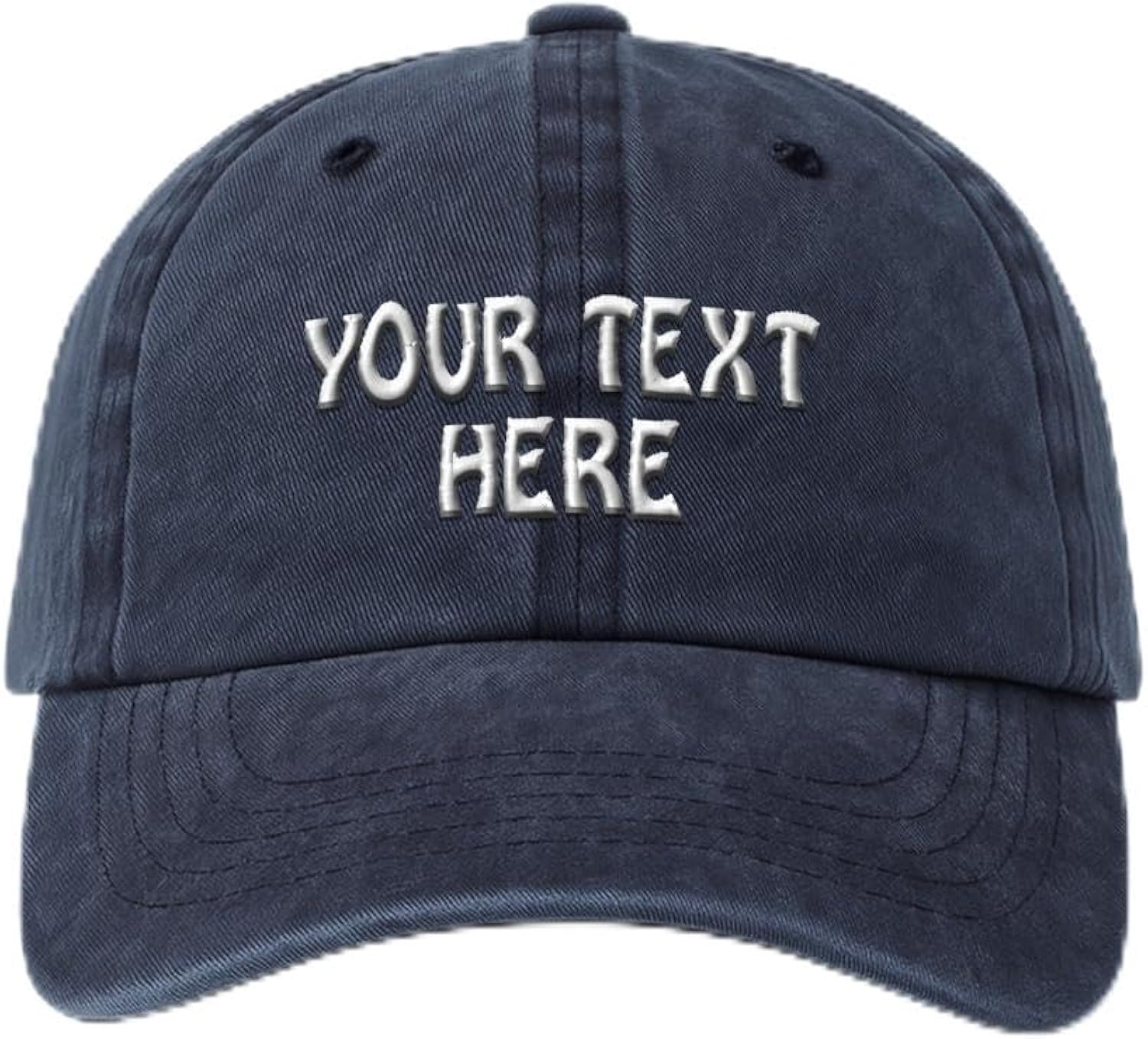 Soft Washed Baseball Cap Custom Hat Personalized Text Dad Hats for Men & Women