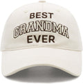 Grandma Hat for Women, Mother's Day Birthday Gifts for Grandmother Mimi Gigi Nana from Grandkids, Adjustable Cotton Embroidered Grandma Baseball Cap Beige