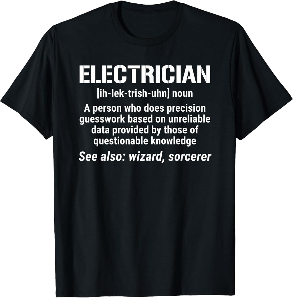 Funny Electrician Definition Apparel