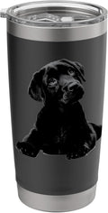 Black Lab Puppy Dog Shirt Graphic Tees Men - Dog Mom Shirt Stainless Steel Insulated Tumbler