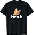 Cute Kids Womens & Mens Bruh Orange Tabby Cat Lover T-Shirt