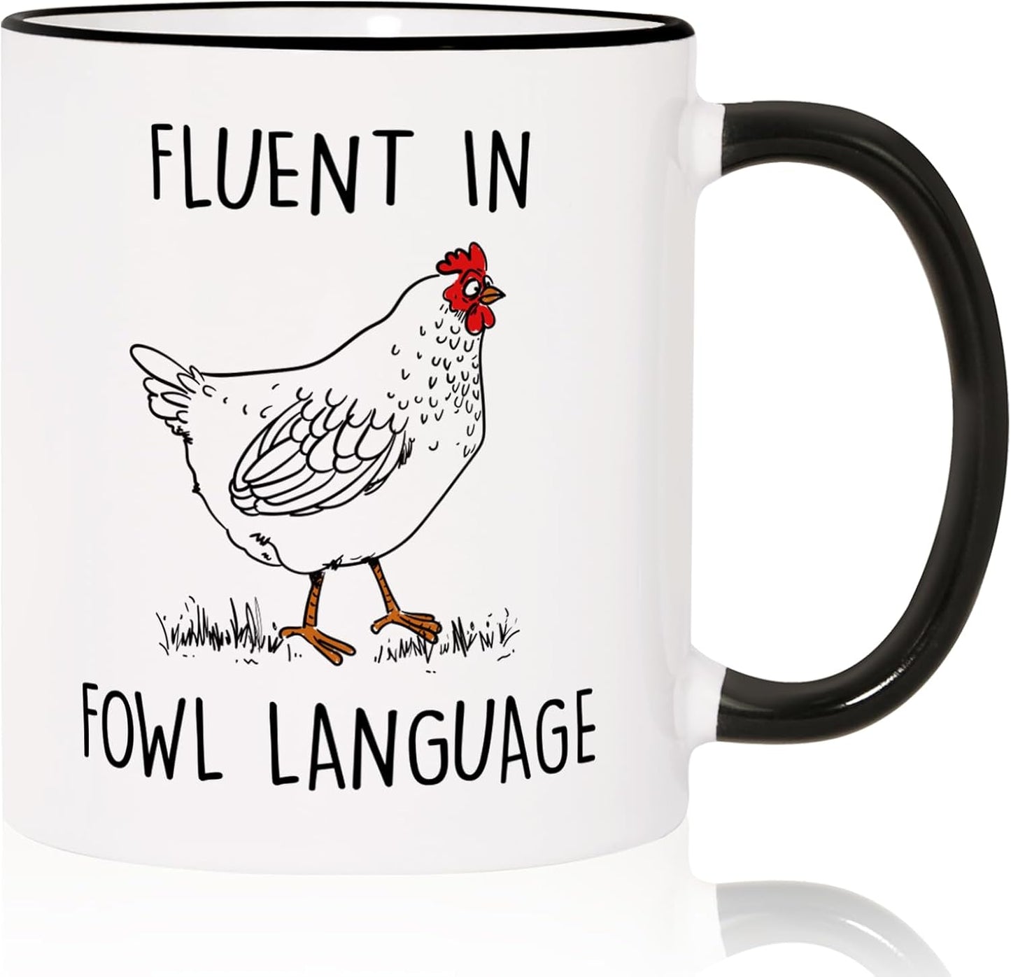 Aurahouse Chicken Gifts for Women Men, Funny Coffee Mug, Christmas Birthday Gifts for Women, White Elephant Gifts for Adults, Rooster Chickens Decor Stuff, Chicken Gift for Chicken Lovers Lady