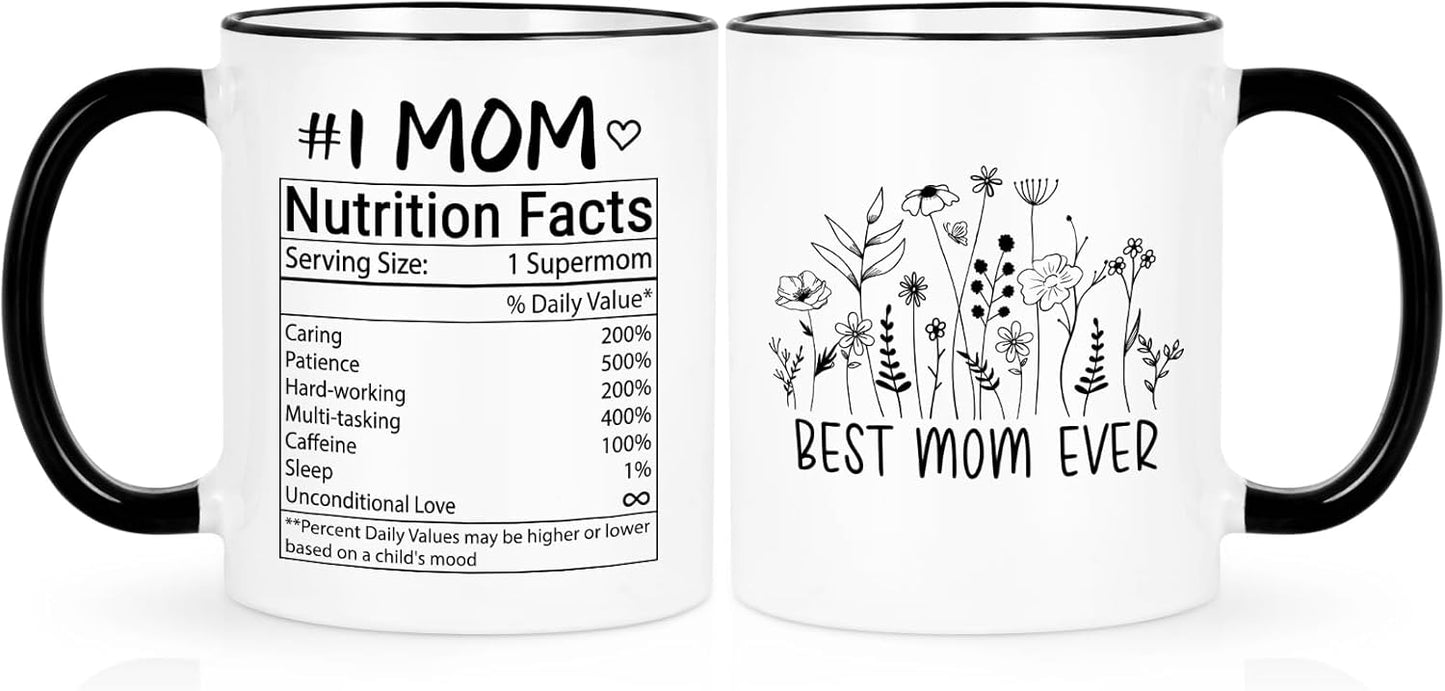 Maustic Gifts for Mom, Best Mom Ever Mug, Mommy Birthday Mothers Day Valentines Day Gift Ideas, Mother Gifts from Daughter Son, Presents for Mama, Moms Coffee Cup, 11 Oz