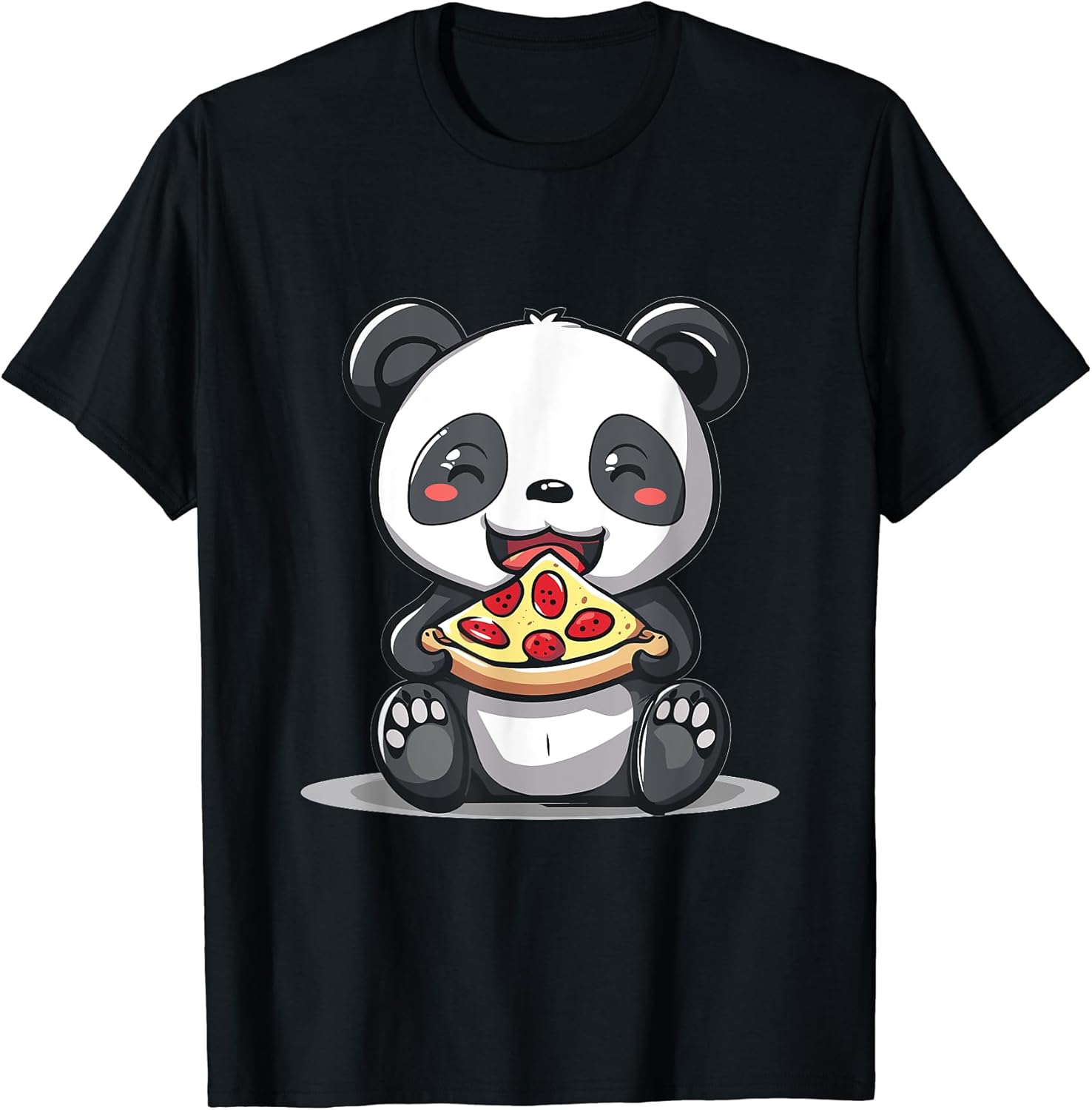 Funny Panda with Pizza Graphics