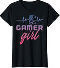 Gamer Girl Heartbeat Gaming Women Girls Kids Teens Youth T-Shirt