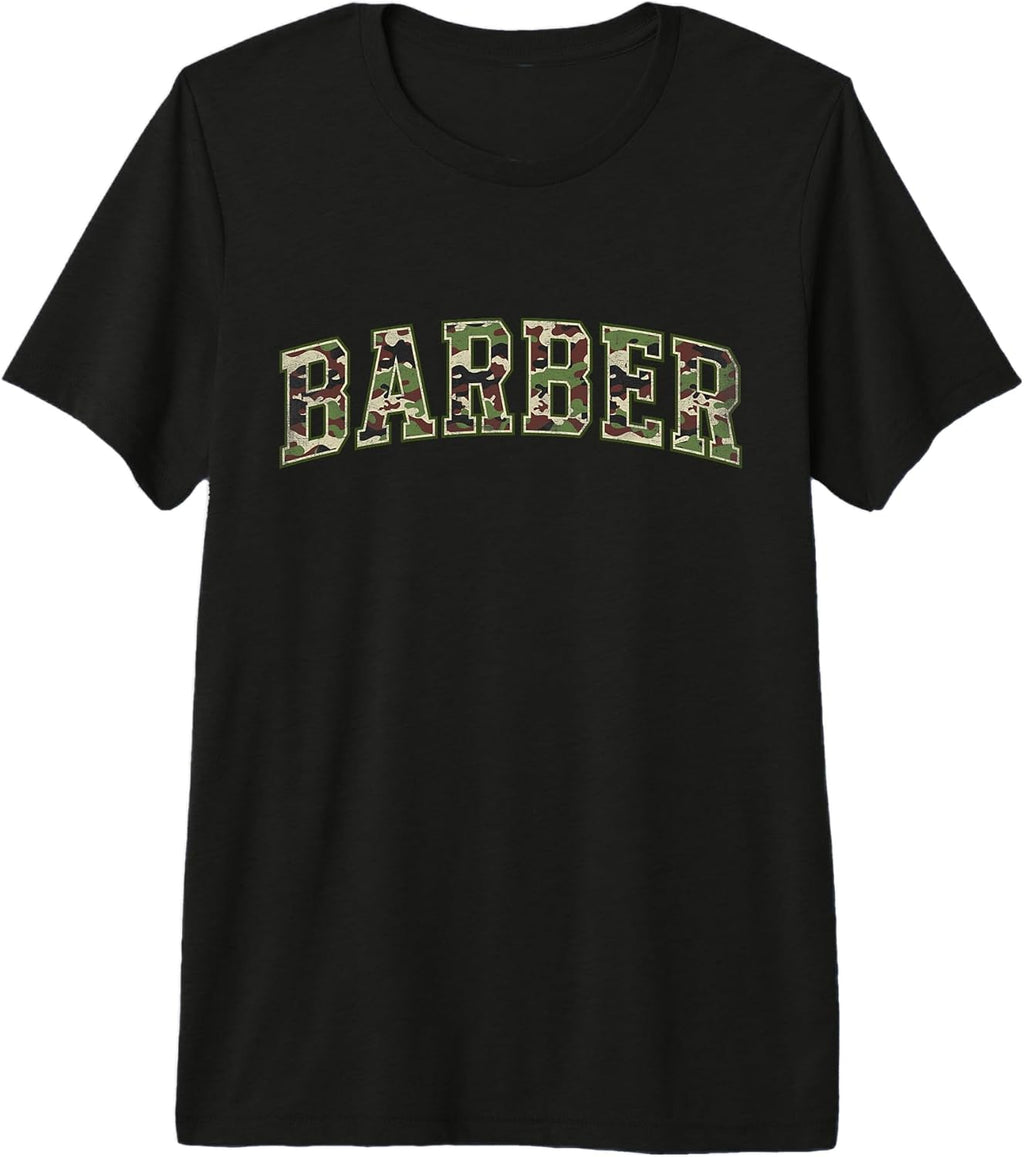 Camo Barber Varsity Design