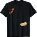 Hotdog Dive Hot Dog Jumping Into Bun Sausage BBQ High Dive T-Shirt
