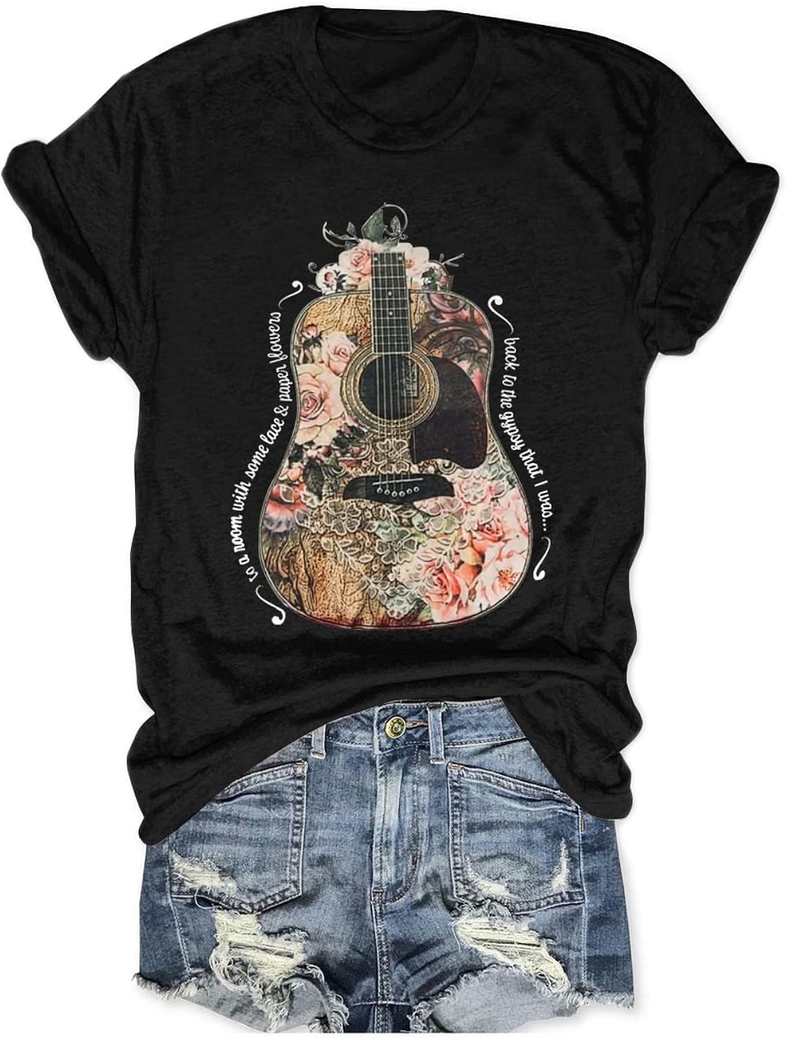 Women Nashville Shirts Vintage Country Music T Shirt Short Sleeve Rock Band Tops