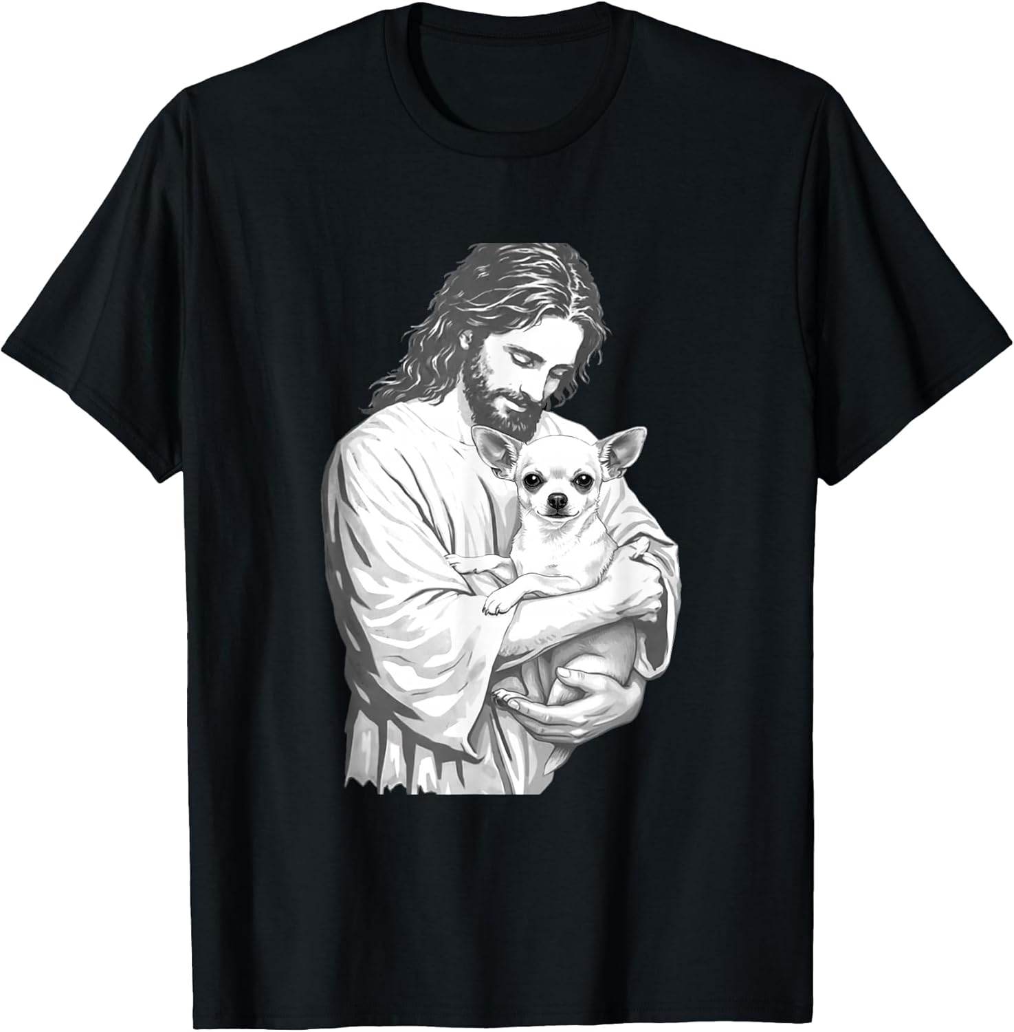 Jesus Holding Chihuahua Christian Dog Lover