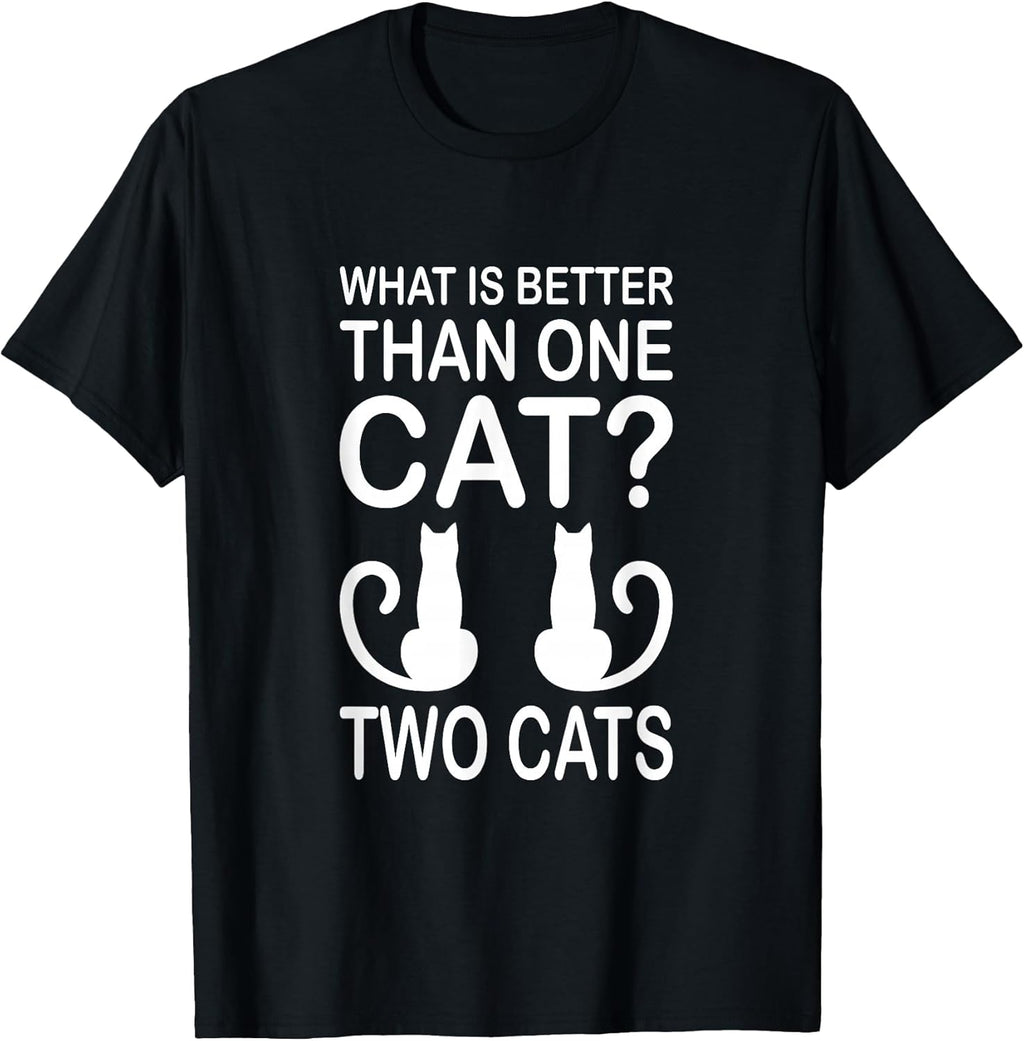 Unisex-Adults Cat-Themed T-Shirt Black Small Classic Fit Short Sleeve