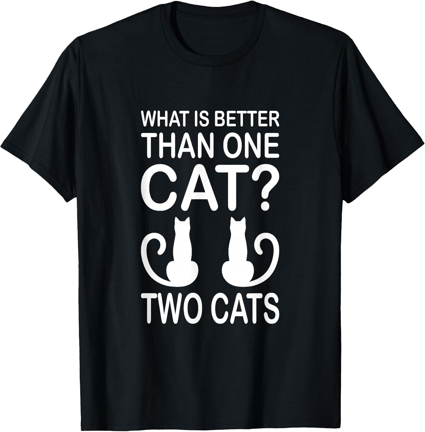 Unisex-Adults Cat-Themed T-Shirt Black Small Classic Fit Short Sleeve